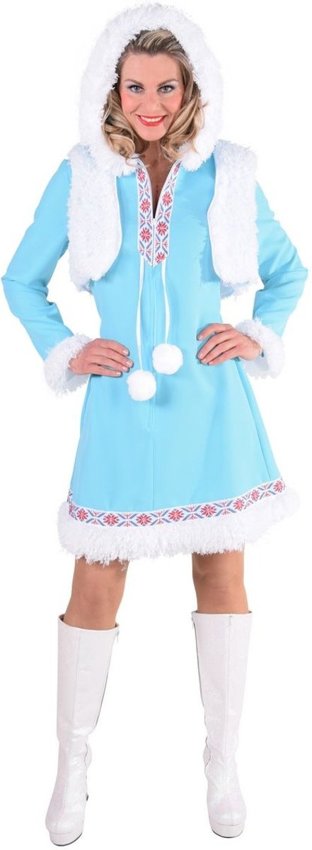 Eskimo Kostuum | Lekker Warm Eskimo Sneeuwballen | Vrouw | Extra Small | Carnaval kostuum | Verkleedkleding